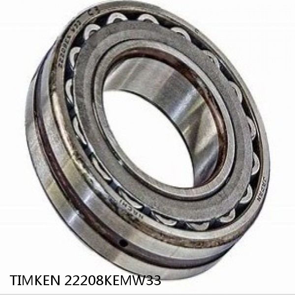 22208KEMW33 TIMKEN Spherical Roller Bearings Steel Cage