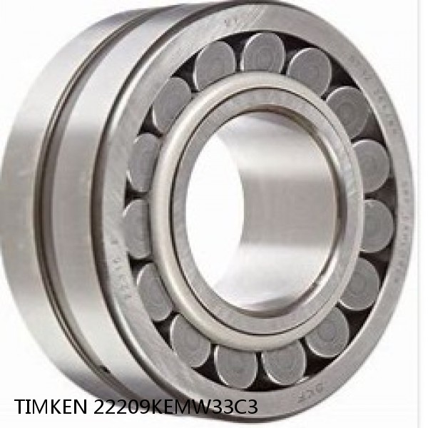 22209KEMW33C3 TIMKEN Spherical Roller Bearings Steel Cage