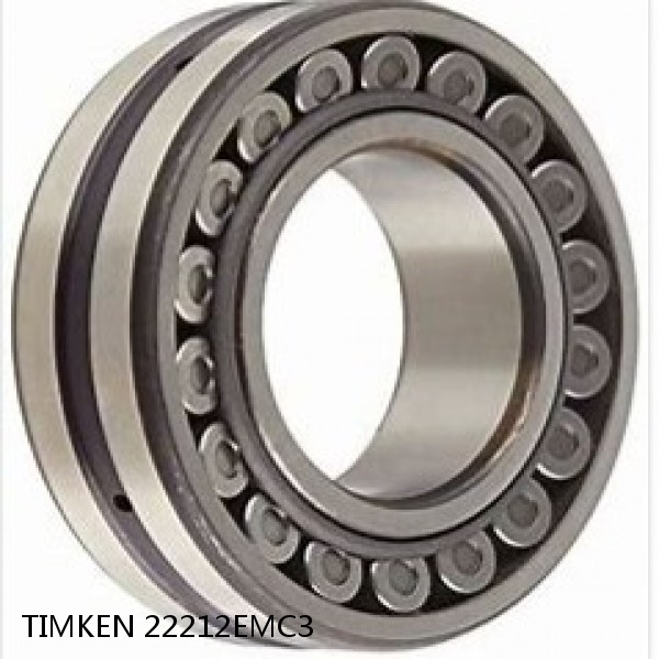 22212EMC3 TIMKEN Spherical Roller Bearings Steel Cage